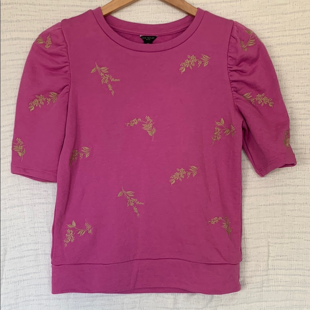 Ann Taylor Petite Pink Knit Top